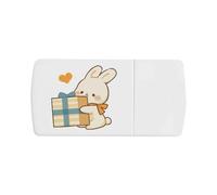 Azeeda 'Bunny & Present & Heart' Pill Box with Splitter (PI00045877)