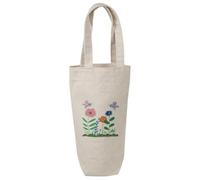 Azeeda 'Butterflies And Flowers' Cotton Wine Bottle Gift/Travel Bag (BL00047006)