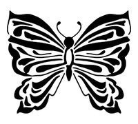 Azeeda 'Butterfly' Reusable Stencil - Durable Decorative Template for Painting and Spraying on Walls, Tiles, Wood, Fabric & Craft Projects - S (A6) (WS00069611)