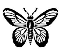 Azeeda 'Butterfly' Reusable Stencil - Durable Decorative Template for Painting and Spraying on Walls, Tiles, Wood, Fabric & Craft Projects - S (A6) (WS00067228)