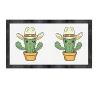 Azeeda 'Cactus with Cowboy Hat' Pet Feeding Mat (PM00036210)