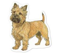 Azeeda 'Cairn Terrier Standing' Sticker - White, 10cm (DW00141389) | Waterproof Permanent Vinyl Decal for Cars, Windows and Bins
