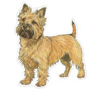 Azeeda 'Cairn Terrier Standing' Sticker - White, 72cm (DW00171607) | Waterproof Permanent Vinyl Decal for Cars, Windows and Bins