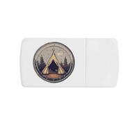 Azeeda 'Camping Under Stars' Pill Box with Tablet Splitter (PI00042677)