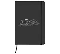 Azeeda 'Canal Boat' Ruled Notebook - Black, A5 (NB00007160)