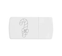 Azeeda 'Candy Cane Outline' Pill Box with Tablet Splitter (PI00044660)