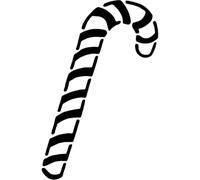 Azeeda 'Candy Cane' Reusable Stencil - Durable Decorative Template for Painting and Spraying on Walls, Tiles, Wood, Fabric & Craft Projects - L (A4) (WS00047656)