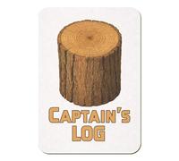Azeeda 'Captains Log' Rectangular Fridge Magnet - Decorative Refrigerator & Whiteboard Magnet for Home, Kitchen or Office - 70mm x 49mm (FM00060862)
