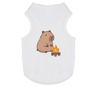 Azeeda 'Capybara at Campfire' Pet Dog/Cat T-Shirt, S (PT00186493)