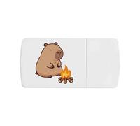 Azeeda 'Capybara at Campfire' Pill Box with Tablet Splitter (PI00043026)