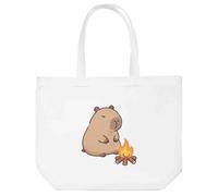 Azeeda 'Capybara at Campfire' Tote Shopping Bag For Life (BG00091223)
