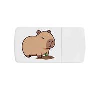 Azeeda 'Capybara Gardening' Pill Box with Tablet Splitter (PI00043151)