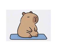 Azeeda 'Capybara on Yoga Mat' Temporary Tattoo - A6 (TO00101667)