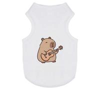 Azeeda 'Capybara Playing Guitar' Pet Dog/Cat T-Shirt, L (PT00186519)