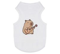 Azeeda 'Capybara Playing Guitar' Pet Dog/Cat T-Shirt, XS (PT00186516)