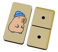 Azeeda 'Capybara with Beanie' Domino Set & Box (DM00057050)