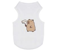 Azeeda 'Capybara with Paint Roller' Pet Dog/Cat T-Shirt, M (PT00186358)