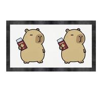 Azeeda 'Capybara with Passport' Pet Feeding Mat (PM00037934)
