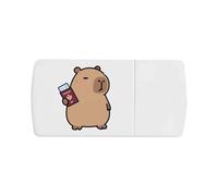 Azeeda 'Capybara with Passport' Pill Box with Tablet Splitter (PI00043050)