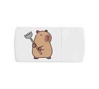 Azeeda 'Capybara with Rake' Pill Box with Tablet Splitter (PI00042978)
