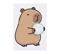 Azeeda 'Capybara with Snowball' Temporary Tattoo - A6 (TO00102839)