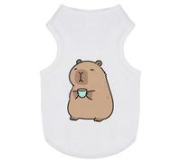 Azeeda 'Capybara with Tea' Pet Dog/Cat T-Shirt, L (PT00186603)