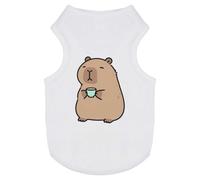 Azeeda 'Capybara with Tea' Pet Dog/Cat T-Shirt, M (PT00186602)