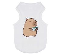 Azeeda 'Capybara with Travel Ticket' Pet Dog/Cat T-Shirt, S (PT00185605)
