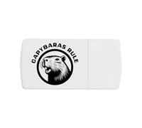 Azeeda 'Capybaras Rule' Pill Box with Tablet Splitter (PI00040276)