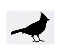 Azeeda 'Cardinal Bird Silhouette' Temporary Tattoo - Water Resistant, Skin-Safe, Non-Toxic Transfer (TO00095421)
