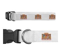 Azeeda 'Carnival Prize Table' Dog Collar - White, L (PR00082768)