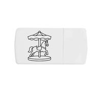 Azeeda 'Carousel Horse' Pill Box with Tablet Splitter (PI00043589)