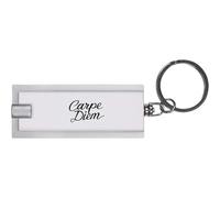 Azeeda 'Carpe Diem' LED Torch Keyring - Compact Pocket Flashlight with Keychain - Handy Mini Light for Bags and Keys (KT00040830)