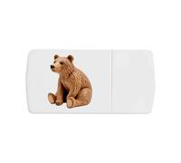 Azeeda 'Carved Bear' Pill Box with Tablet Splitter (PI00042765)