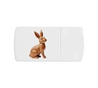 Azeeda 'Carved Bunny' Pill Box with Tablet Splitter (PI00042767)