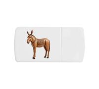 Azeeda 'Carved Donkey' Pill Box with Tablet Splitter (PI00042787)