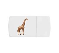 Azeeda 'Carved Giraffe' Pill Box with Tablet Splitter (PI00042783)
