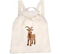 Azeeda 'Carved Goat' Canvas Rucksack/Backpack (RK00047097)