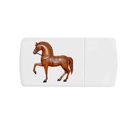 Azeeda 'Carved Horse' Pill Box with Tablet Splitter (PI00042757)