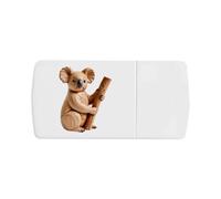 Azeeda 'Carved Koala' Pill Box with Tablet Splitter (PI00042779)