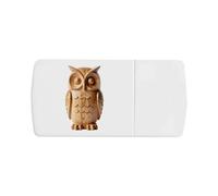 Azeeda 'Carved Owl' Pill Box with Tablet Splitter (PI00042764)