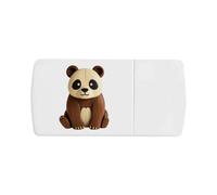 Azeeda 'Carved Panda' Pill Box with Tablet Splitter (PI00042778)
