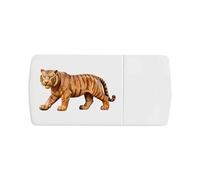 Azeeda 'Carved Tiger' Pill Box with Tablet Splitter (PI00042796)