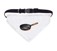 Azeeda 'Cast Iron Frying Pan' Pet Bandana - White, L (PD00083806)