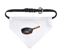 Azeeda 'Cast Iron Frying Pan' Pet Bandana - White, S (PD00083805)
