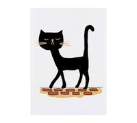 Azeeda 'Cat On A Wall' Temporary Tattoo - Water Resistant, Skin-Safe, Non-Toxic Transfer (TO00102387)