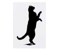 Azeeda 'Cat on Hind Legs Silhouette' Temporary Tattoo - Water Resistant, Skin-Safe, Non-Toxic Transfer (TO00087153)