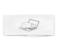 Azeeda 'Cat Sleeping On Laptop' Beauty Head Band/Hair Band (HB00043138)