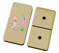Azeeda 'Cat Watching Butterfly' Domino Set & Box (DM00057722)