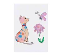 Azeeda 'Cat Watching Butterfly' Temporary Tattoo - A6 (TO00103037)